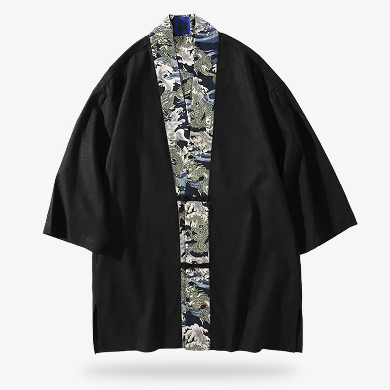 Haori Kimono Jacke mit Irezumi Motiven am Kragen