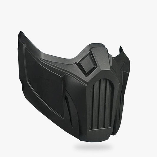 Schwarze Ninja-Maske getragen von einem Shinobi-Krieger