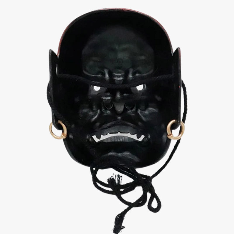 Traditionelle Tengu Maske mit verstellbarem schwarzem Band