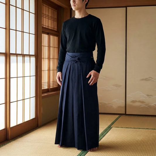 Aikido Hakama in Marineblau für Kampfsport