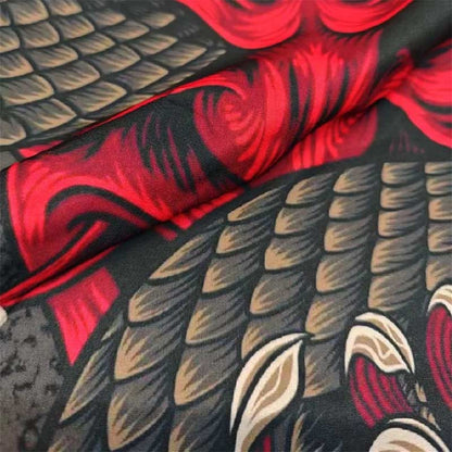 Baumwolle-Polyester-Mischgewebe der Yokai Kimono Haori Jacke im Detail