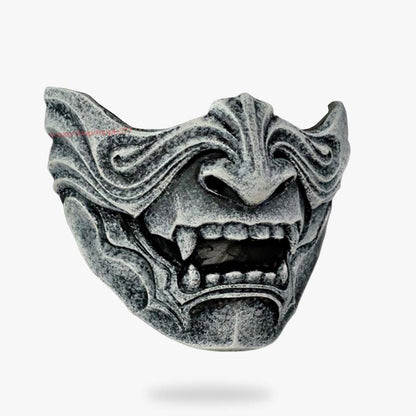 Drachen-Oni-Halbmaske im Angebot, Ansicht der Gesichtsmaske
