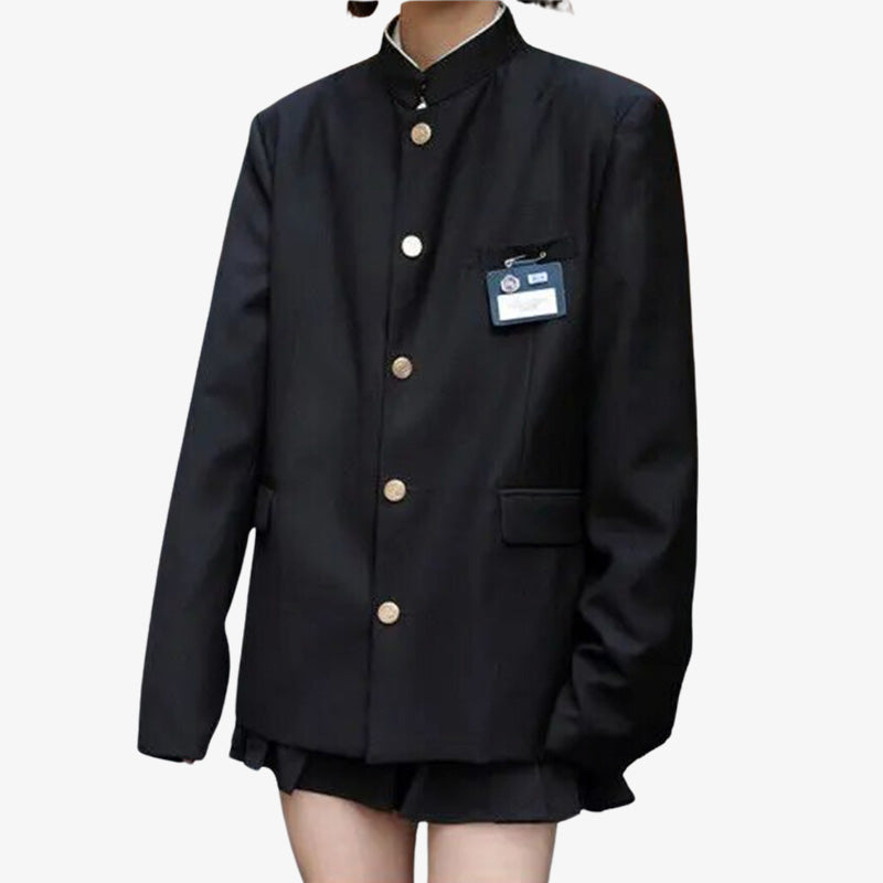 Schwarze Gakuran Jacke als japanische Schuluniform zum Kauf