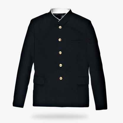 Schwarze Gakuran Jacke als japanische Schuluniform für Herren