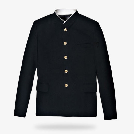 Schwarze Gakuran Jacke als japanische Schuluniform für Herren