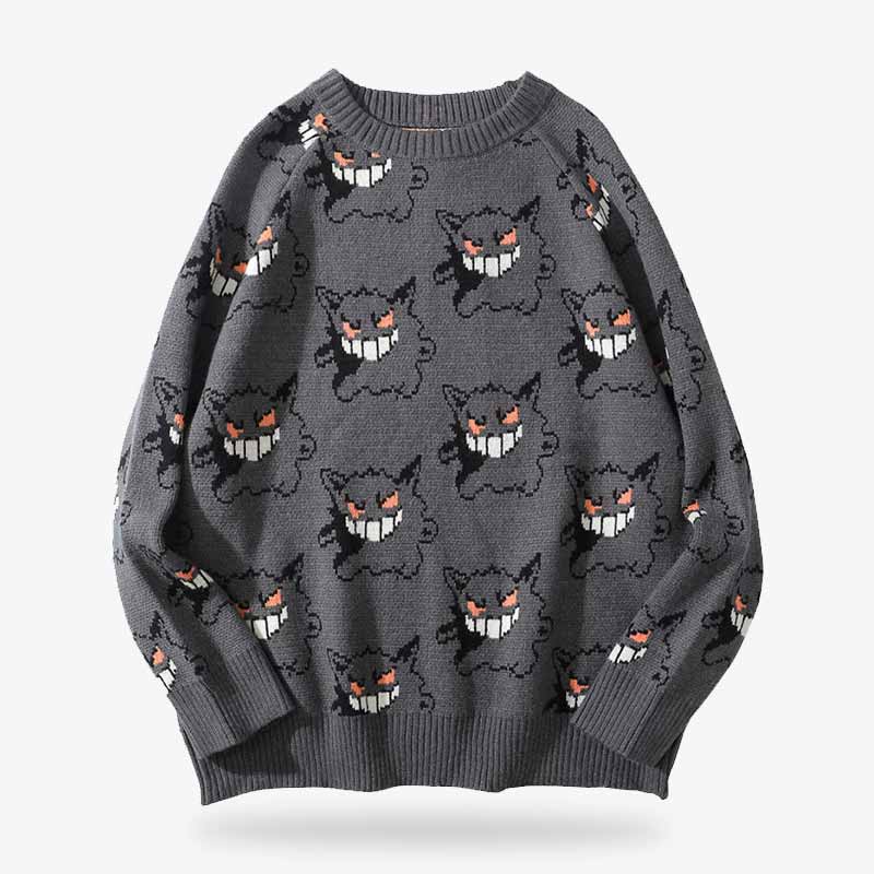 Gengar Pokemon Sweatshirt mit markantem Geisterdesign aus kuscheligem, strapazierfähigem Material
