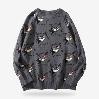 Gengar Pokemon Sweatshirt mit markantem Geisterdesign aus kuscheligem, strapazierfähigem Material