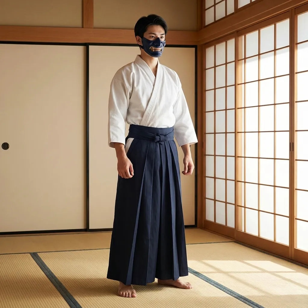 Hakama Hose Herren-Training aus schwerer Baumwolle