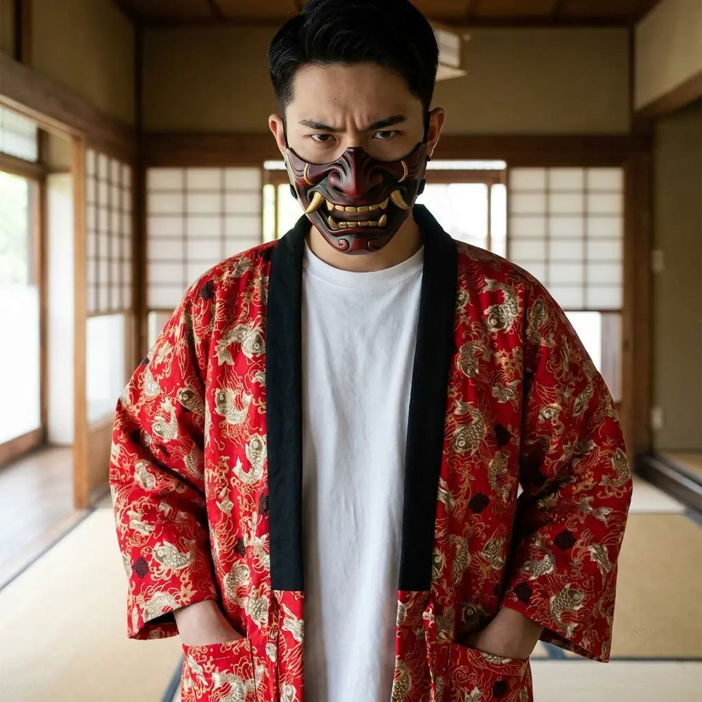 Stilvoll kombinierte Hanten Jacke im japanischen Stil für Damen