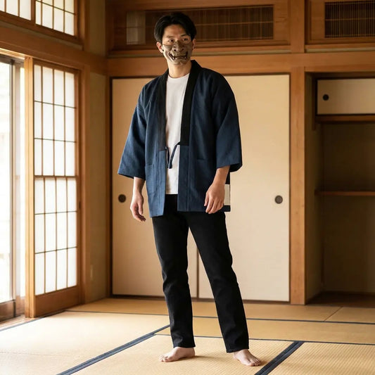Lässige Hanten Jacke im japanischen Stil für den Alltag
