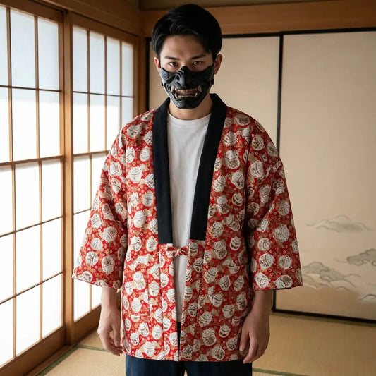 Japanische Hanten Jacke als kurzer Mantel für Damen