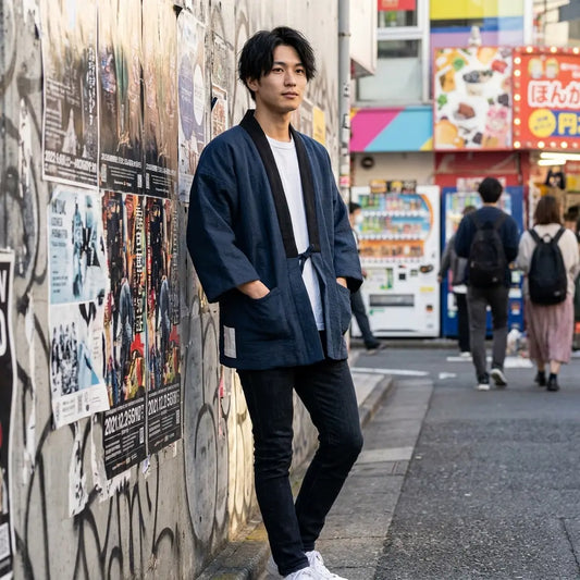 Warme Hanten Jacke als japanisch inspirierte Winterjacke für Herren