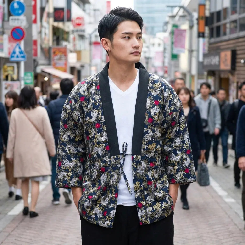 Hanten Jacke aus Baumwolle als warme Außenjacke im japanischen Stil