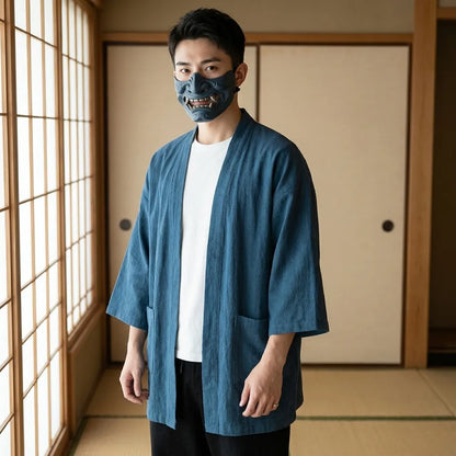 Japanischer Cardigan Herren, Vorderansicht