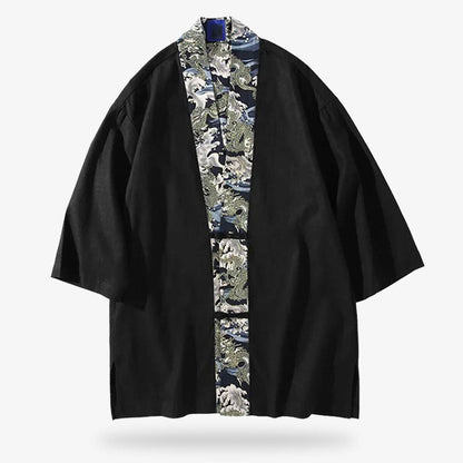 Haori Kimono Jacke mit Irezumi Motiven am Kragen