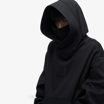 Schwarzer Harajuku Hoodie aus hochwertigem Stoff mit schlichtem, stilvollem Design für einen trendigen japanischen Streetwear-Look