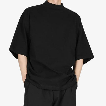 Schwarzes Harajuku Shirt aus hochwertiger Baumwolle im Streetwear Stil
