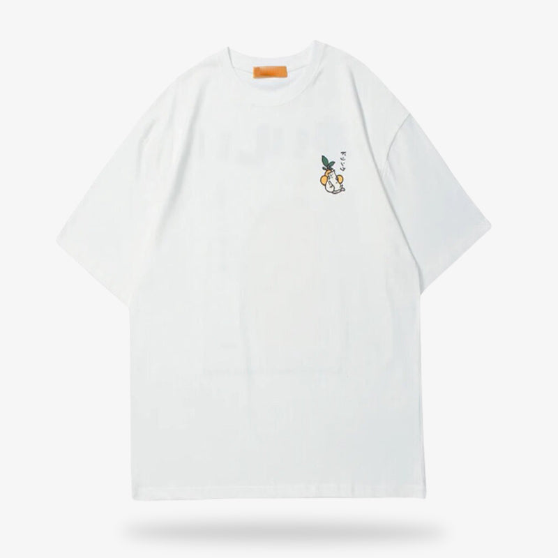 Weißes Japan T-Shirt im Kawaii-Streetwear-Look für den Alltag