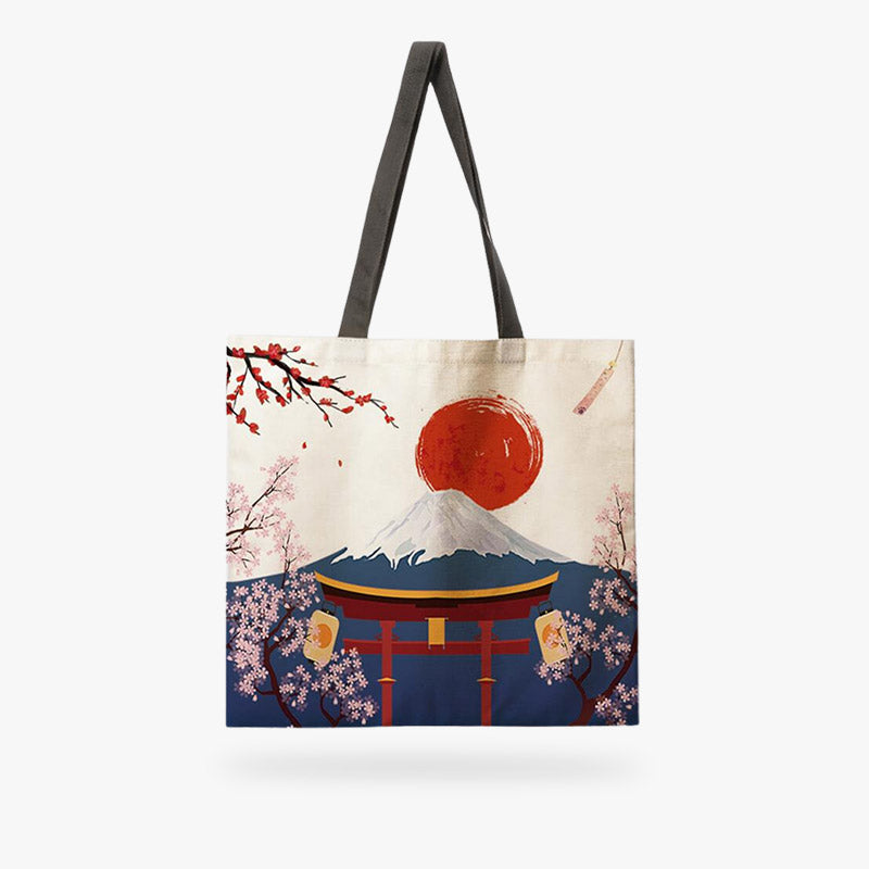 Japan Tasche mit farbenfrohem japanischem Motiv