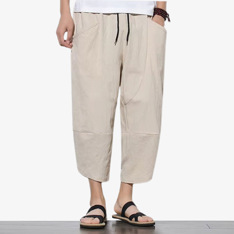 Japanisch inspirierte Cropped Hose für Herren im modernen Streetwear-Schnitt