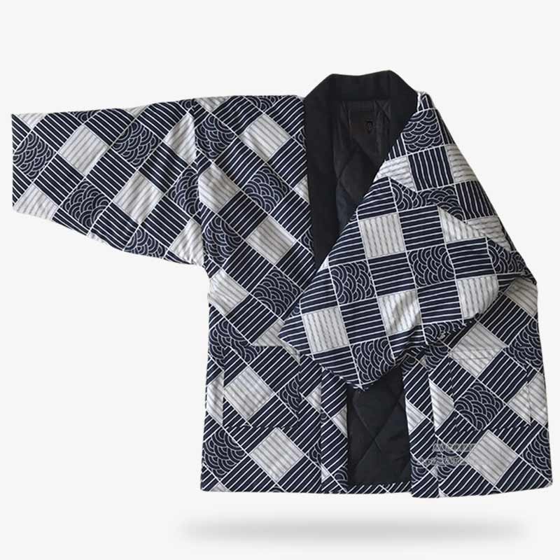 Japanische Jacke für Herren mit traditionellem Wagara Muster