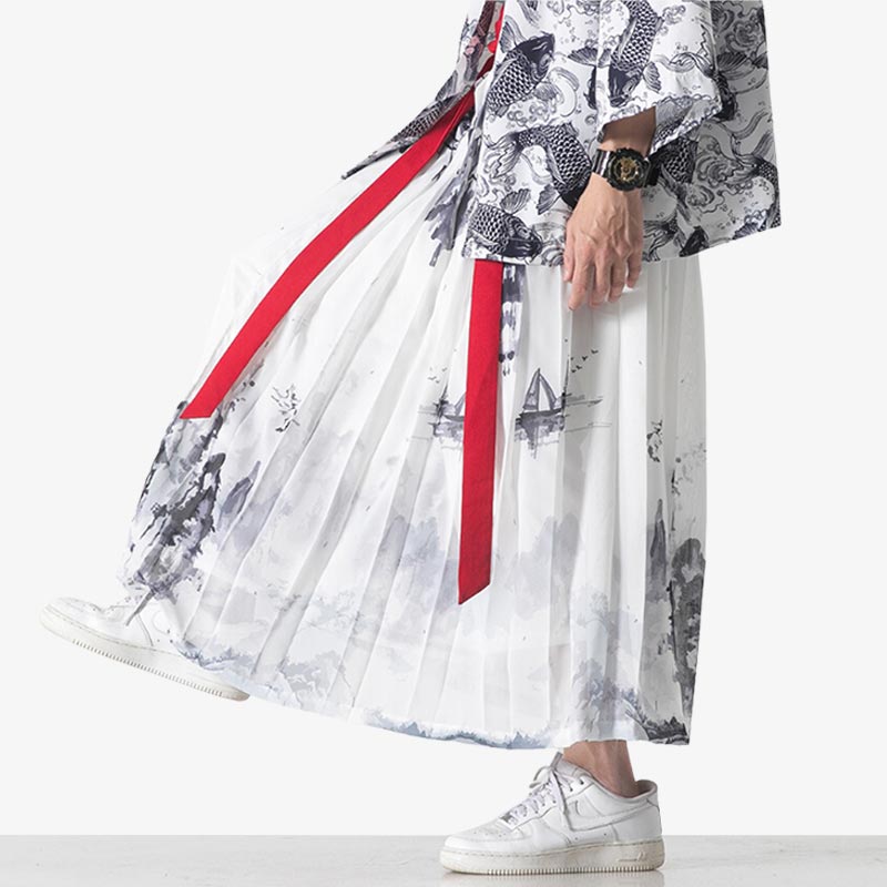 Weißes traditionelles japanisches Kimono-Kleid in Nahaufnahme