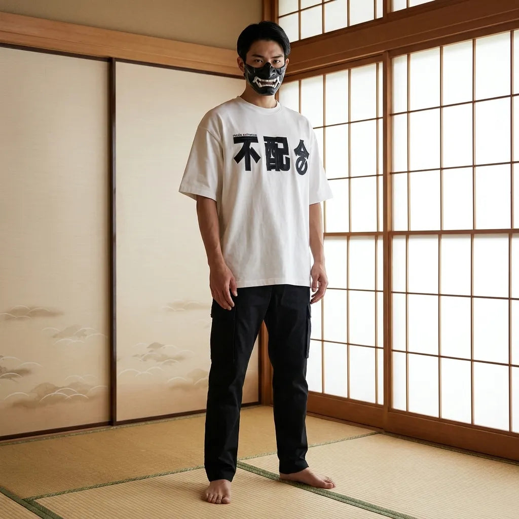 Kanji Shirt mit japanischem Schriftzeichen im urbanen Streetwear Stil