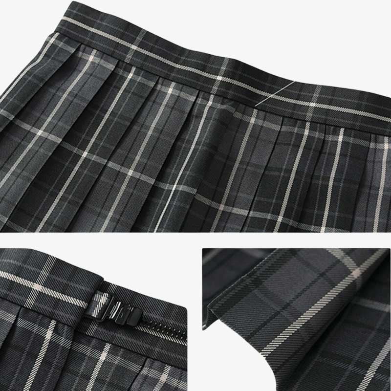 Detailansicht des Materials vom karierten Rock der Sailor Fuku Schuluniform