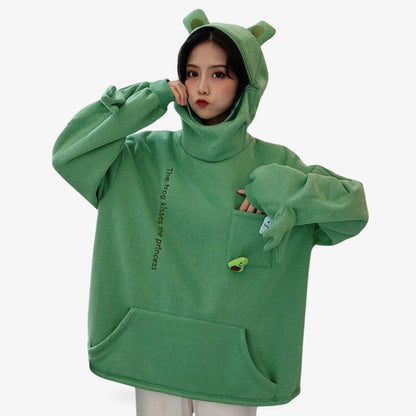Kawaii Hoodie aus weicher Baumwolle mit buntem, süßem Muster für einen lässigen Look