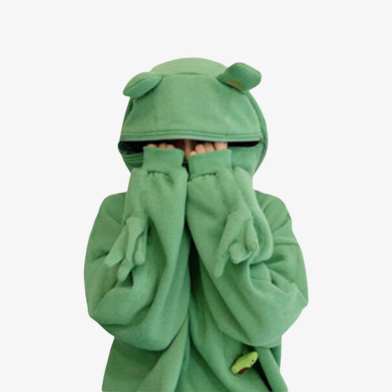 Kawaii Hoodie im Harajuku-Stil aus leichtem Stoff mit auffälligem, buntem Design