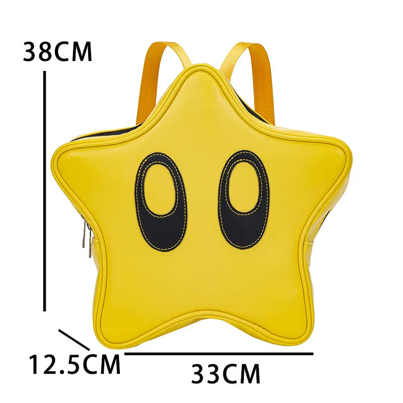 Produktbild des gelben kawaii Rucksacks in Sternform