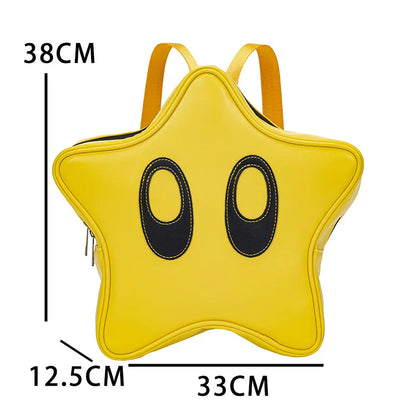 Produktbild des gelben kawaii Rucksacks in Sternform