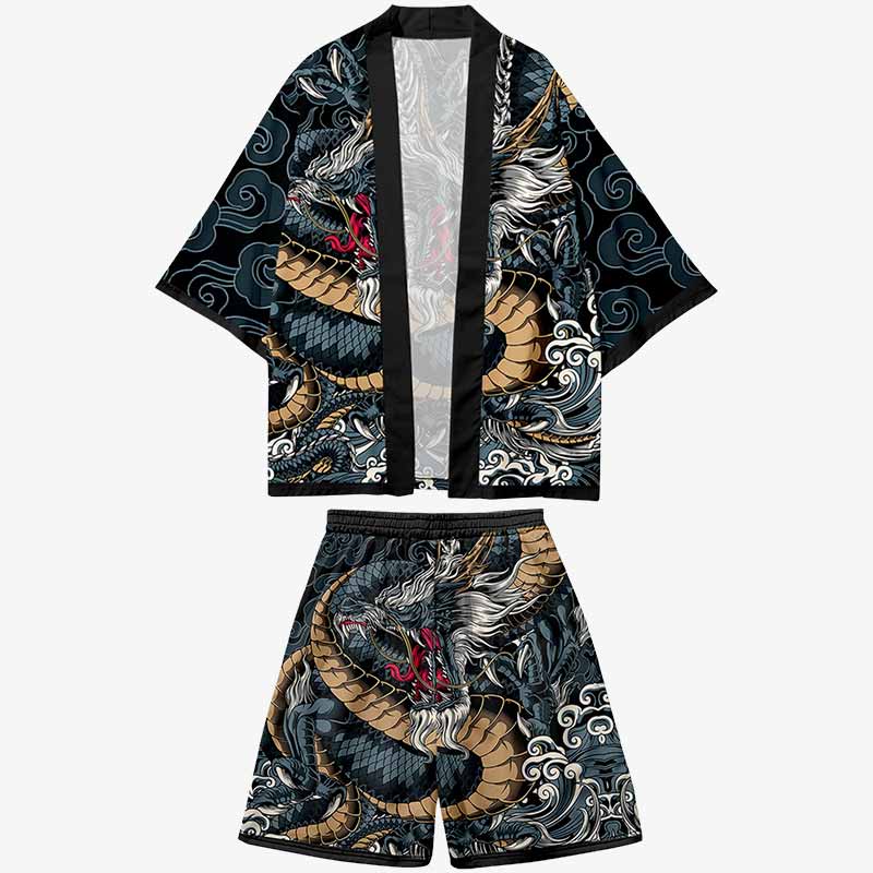 Gesamtansicht des Kimono Hemd Sets für Damen und Herren