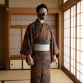 Brauner Kimono Herren