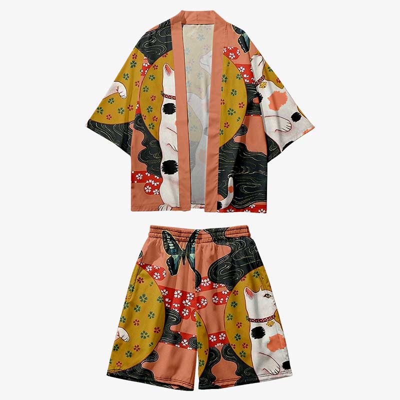 Kimono Set Herren als japanisch inspiriertes Sommer Outfit