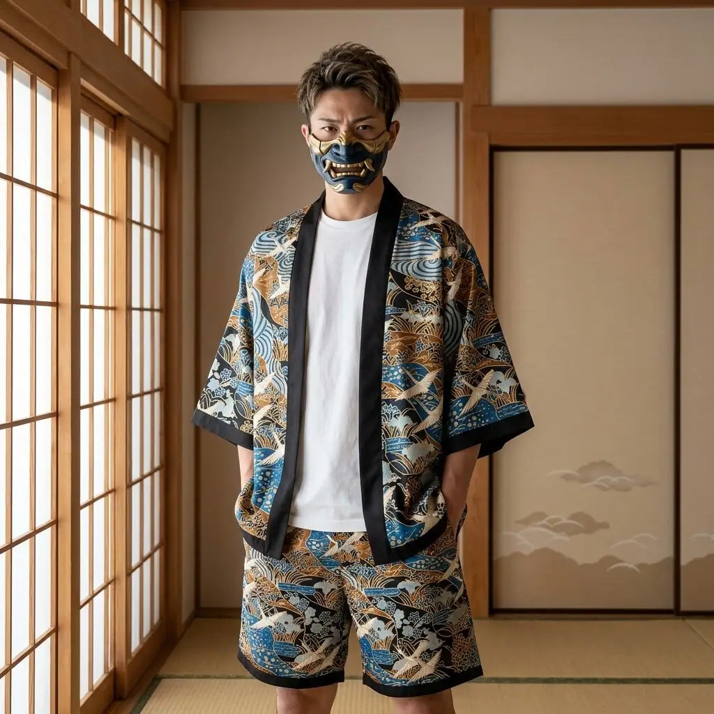 Kimono Hemd Herren, Vorderansicht