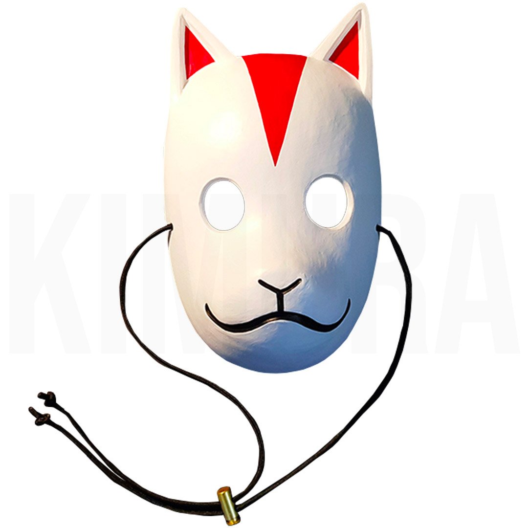 Japanische Kitsune Maske im Anime-Design für Cosplay