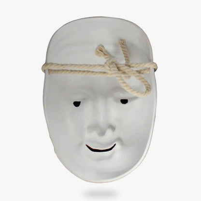 Von einem Kunsthandwerker gefertigte Noh-Maske aus Fiberglas mit verstellbarer Kordel