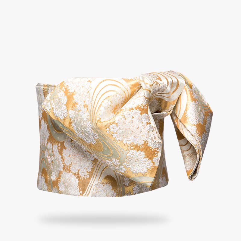 Obi Gürtel für Kimono mit japanischem Blumenmuster bestickt