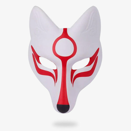 Okami Maske in kräftigem Rot inspiriert von der Göttin Amaterasu