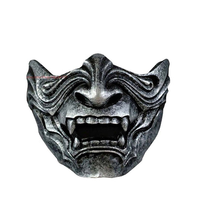 Japanische Drachen Ryu Maske aus Fiberglas in Vorderansicht