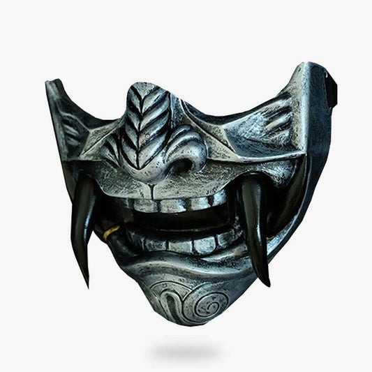 Silberne Oni Maske als originelles Geschenk für Japan-Fans