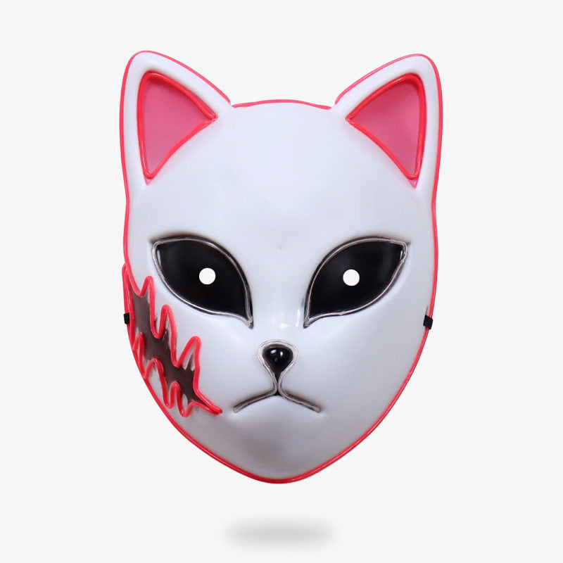 Sabito Maske als Kitsune Fuchsmaske im Manga-Stil aus Fiberglas