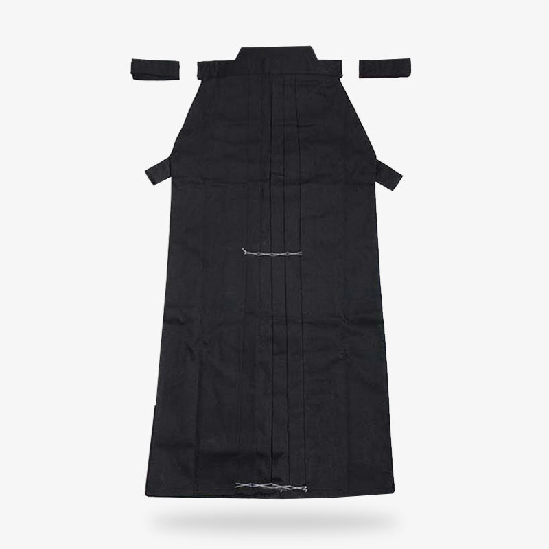 Schwarze Hakama Hose wird für japanische Kampfkünste getragen
