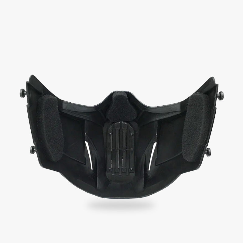 Schwarze Ninja Maske mit gepolstertem Innenfutter