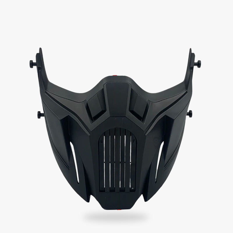 Schwarze Ninja-Maske als Halbmaske für Shinobi-Kostüm