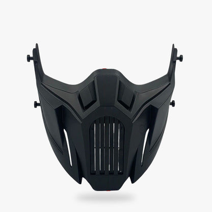 Schwarze Ninja-Maske als Halbmaske für Shinobi-Kostüm