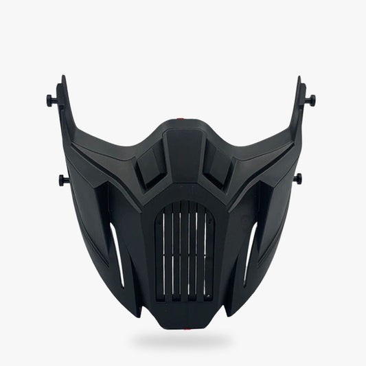 Schwarze Ninja-Maske als Halbmaske für Shinobi-Kostüm