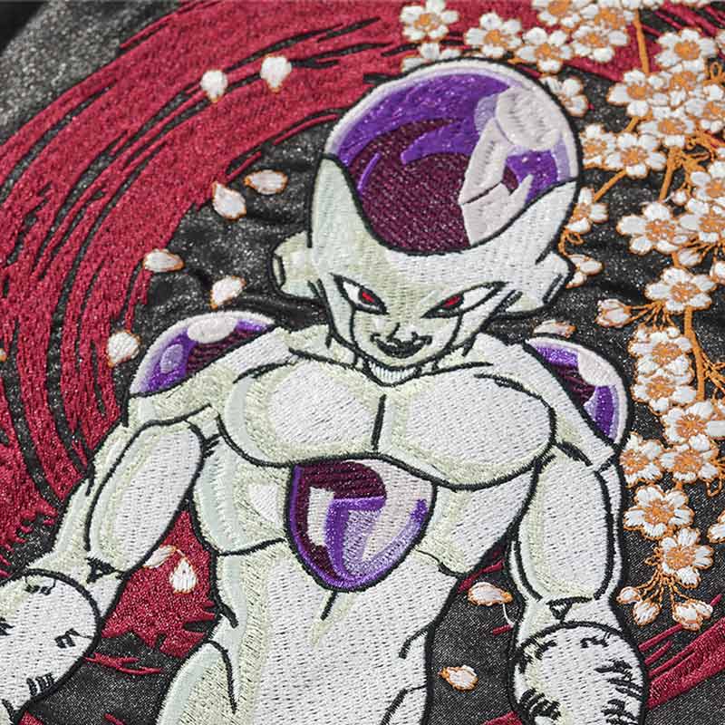 Sukajan Jacke mit Freezer Motiv inspiriert von der Dragon Ball Figur