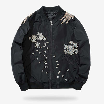 Sukajan Phoenix Bomberjacke mit langen Ärmeln im Souvenir-Stil